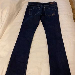 Express. Blue Jean barely boot low rise. 6R
